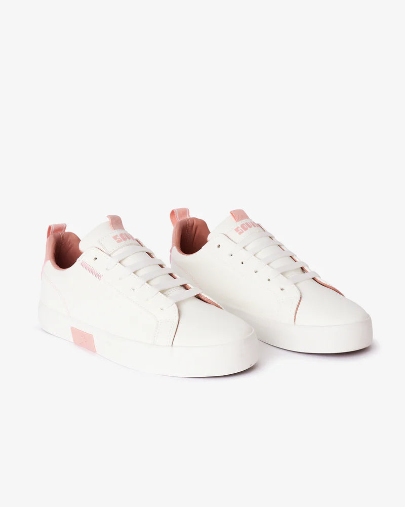 Hollywood Sneakers in White / Dusty Pink