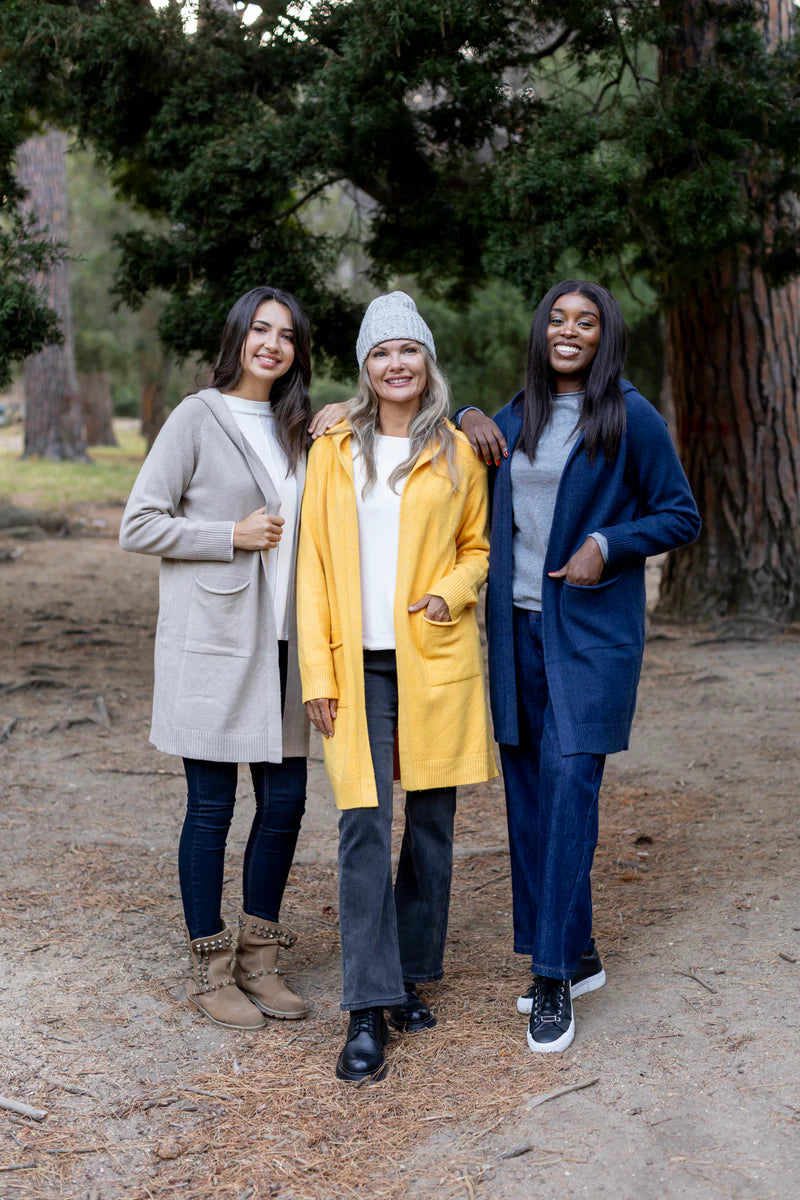 La Rochelle Hooded Cardigan in Sunshine