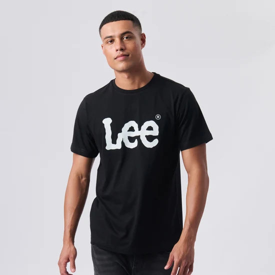 Large Logo SS Tee in Black