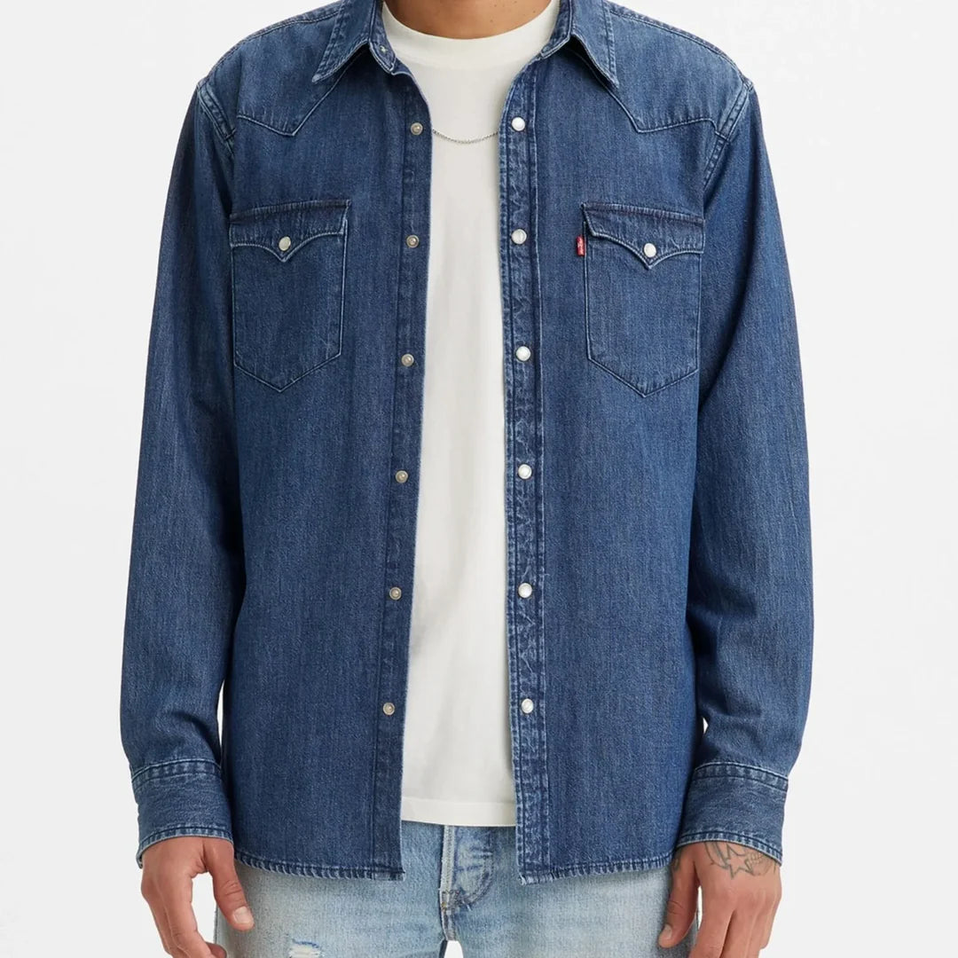 M Classic Western Shirt in Laurel Dark Wash