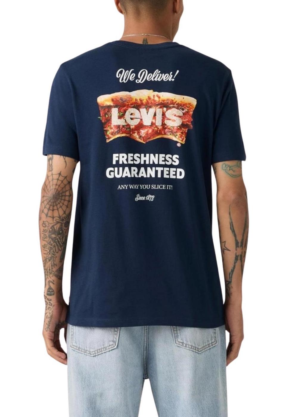 Pizza Tee in Dress Blues