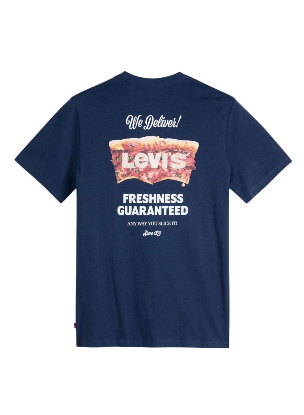 Pizza Tee in Dress Blues