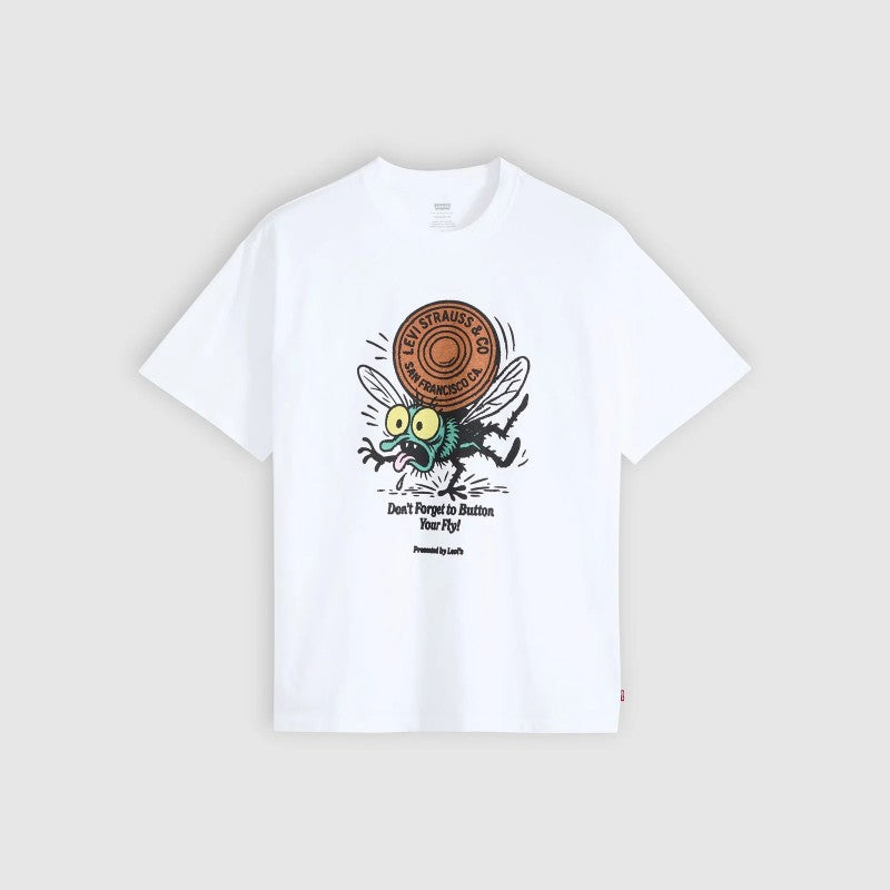 Vintage Fit Graphic Tee in Button Your Fly