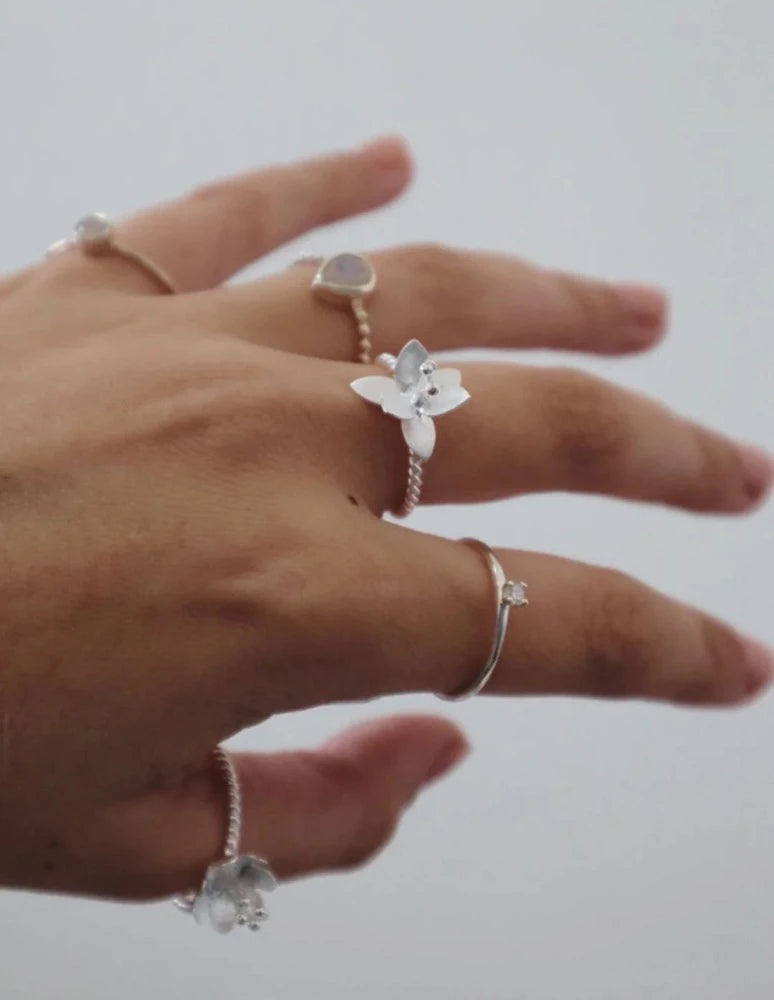 Sterling Silver Flower Ring