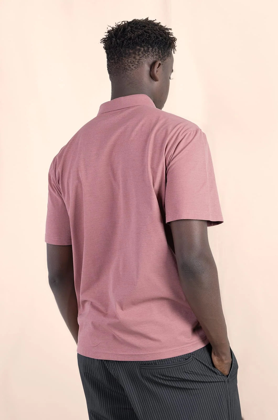 Arne Hybrid Polo in Cedar Red