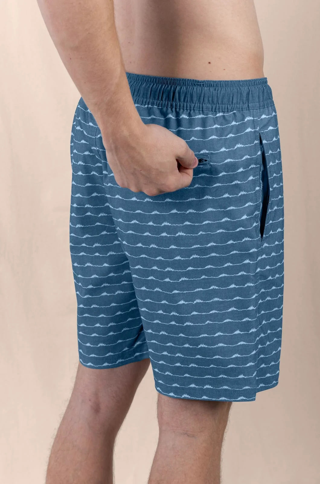 Gary Elasticated Boardie in Waves