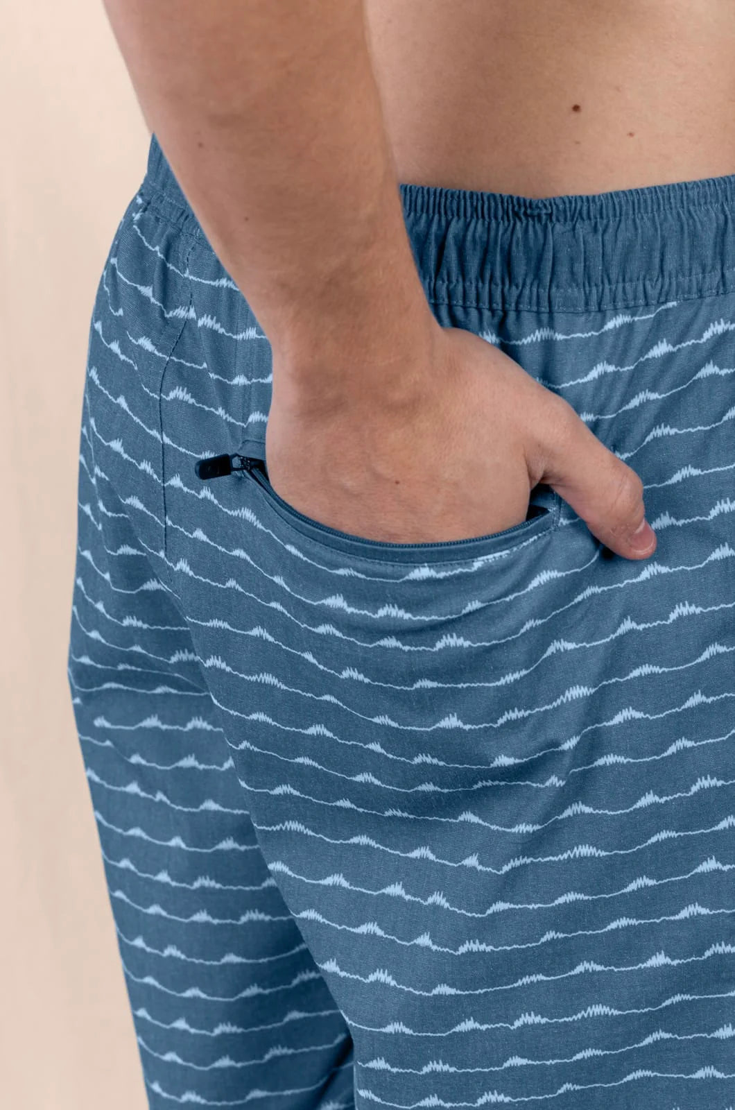 Gary Elasticated Boardie in Waves