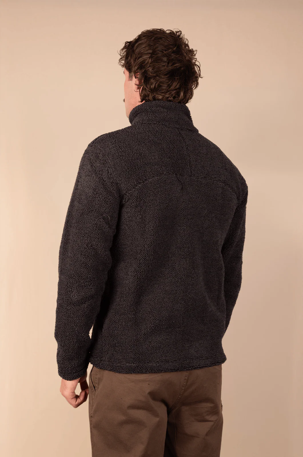 Jackton Zip Through Sweater in Charcoal / Black