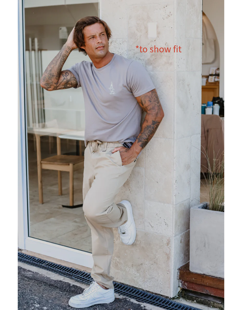Jonel Long Elasticated Trousers in Deep Depths