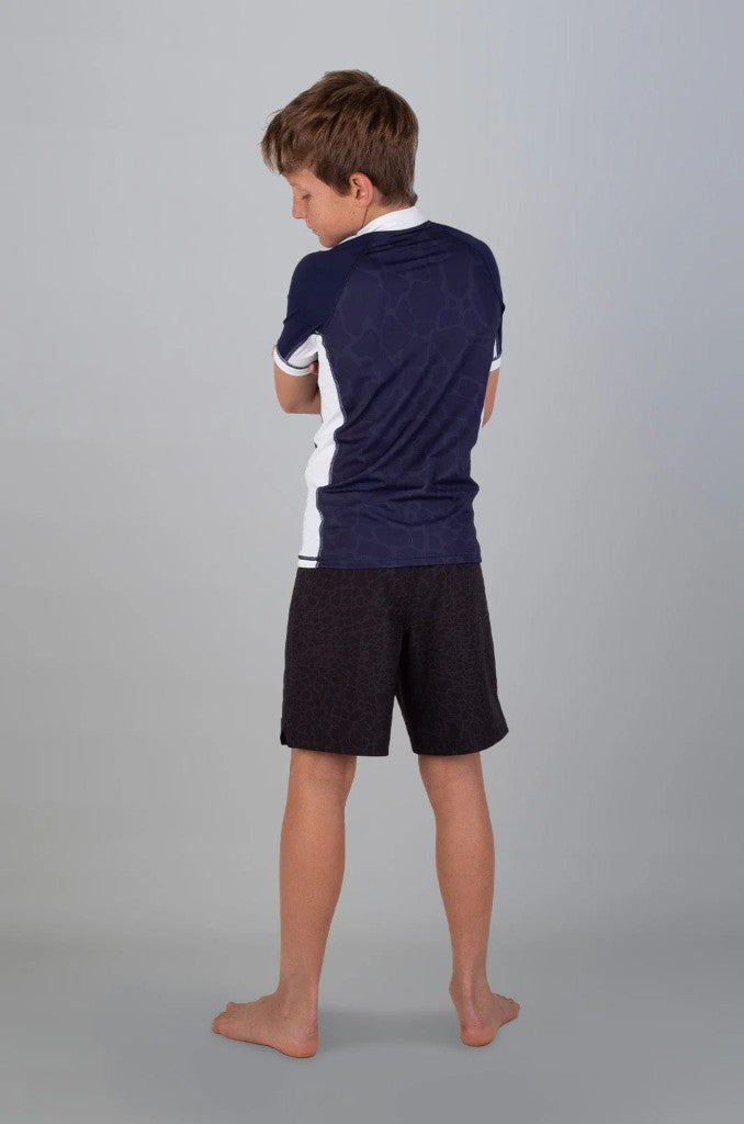 Lemno Boys SS Rashie in Blue Shark Skin