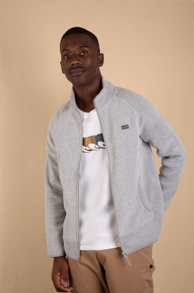 Loro Zip Through in Light Grey