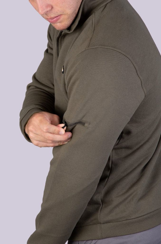 Obliq 1/3 Zip Pullover in Deep Depths