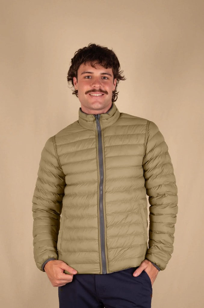 Oposs Reversible Puffer Jacket in Urban Chic / Antique Bronze