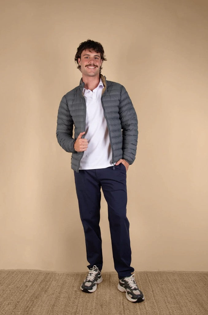 Oposs Reversible Puffer Jacket in Urban Chic / Antique Bronze