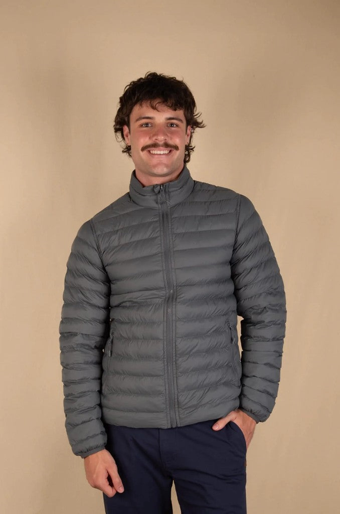 Oposs Reversible Puffer Jacket in Urban Chic / Antique Bronze
