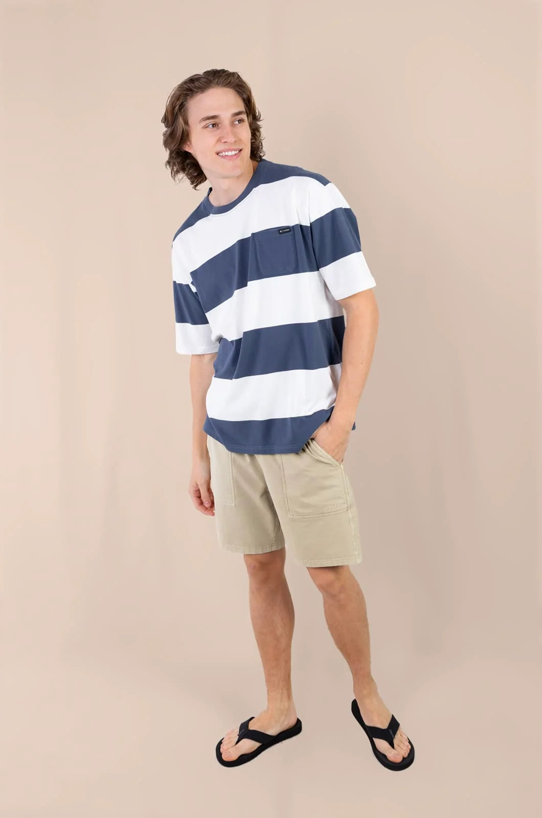 Sami SS Tee in Thick Stripe