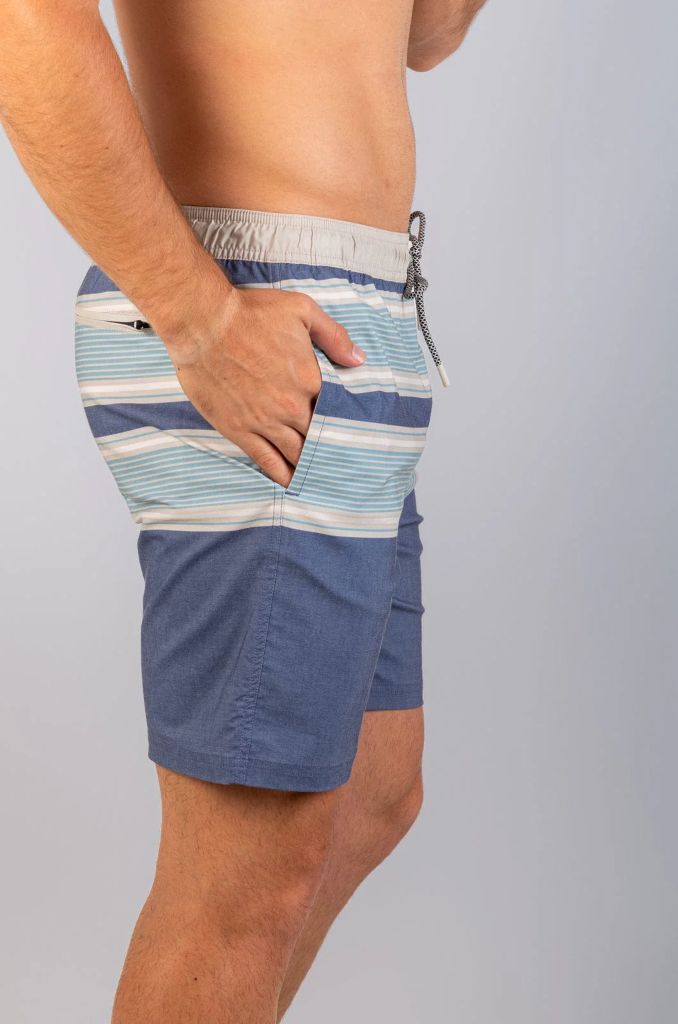 Symli Boardshort in Navy Stripe