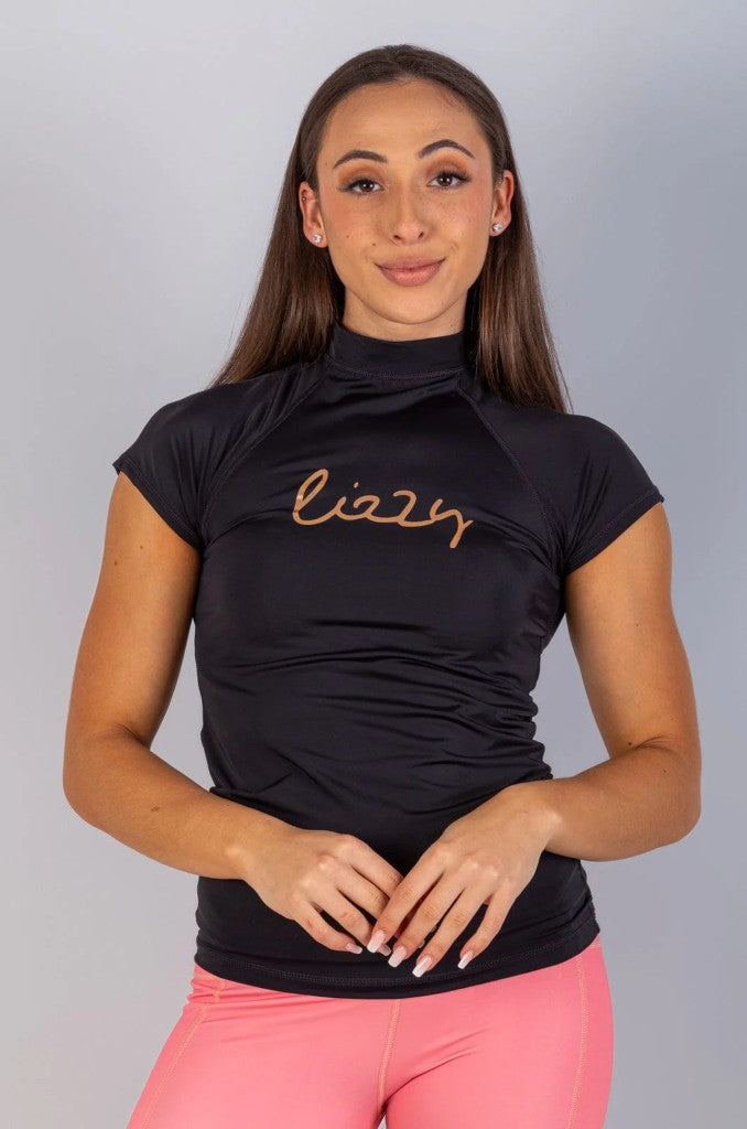 Guiana Ladies SS Rashie in Black