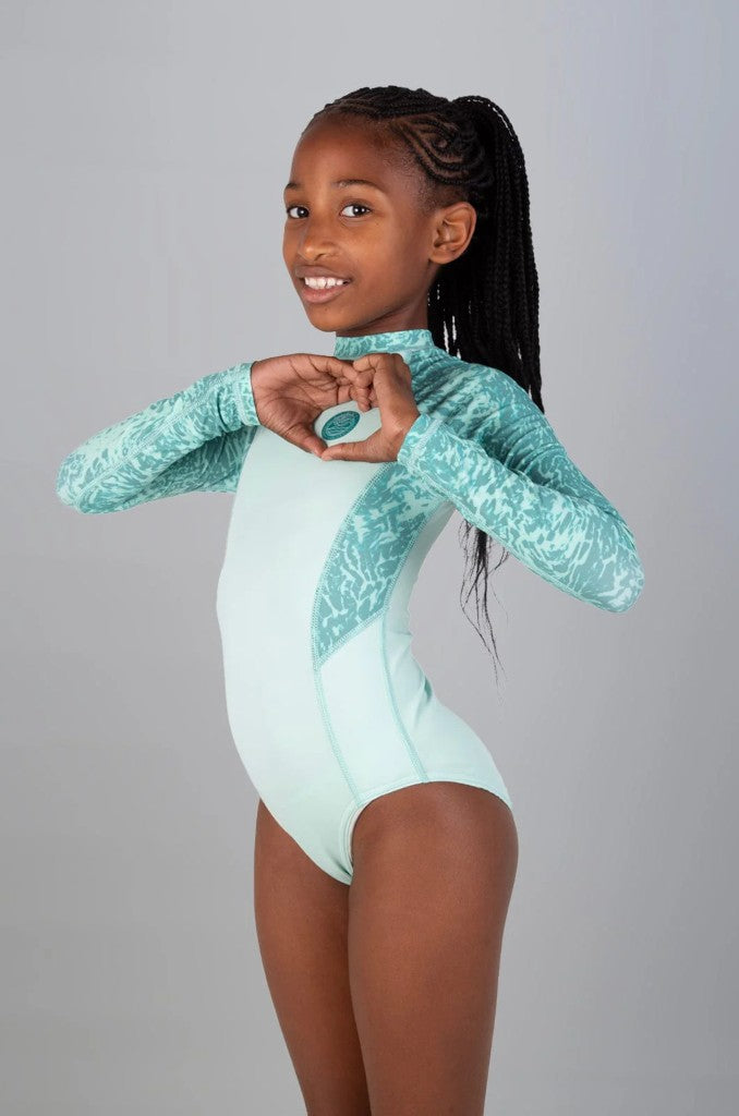 Lilica Girls LS Swimsuit in Sorbet Safari