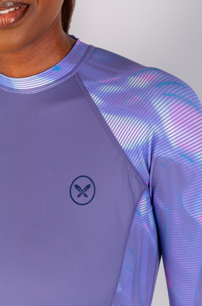 Sentoo LS Full Swimsuit in Purple Aura