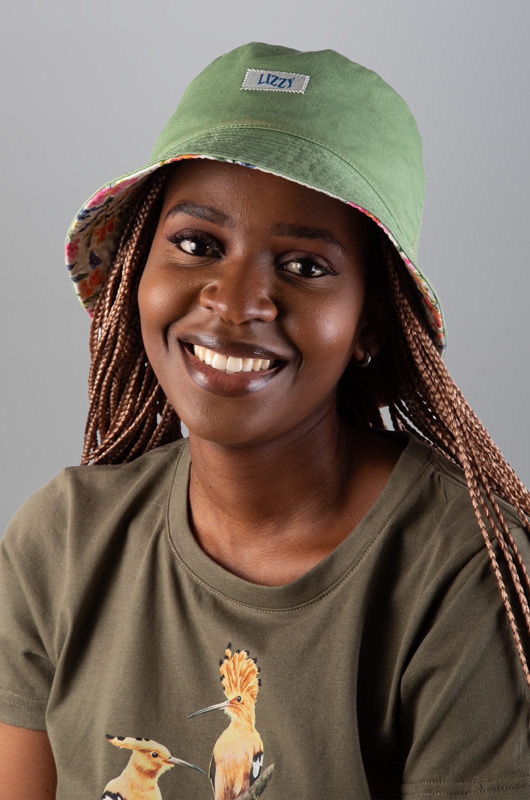 Sulmona Sun Hat in Green / Botanical