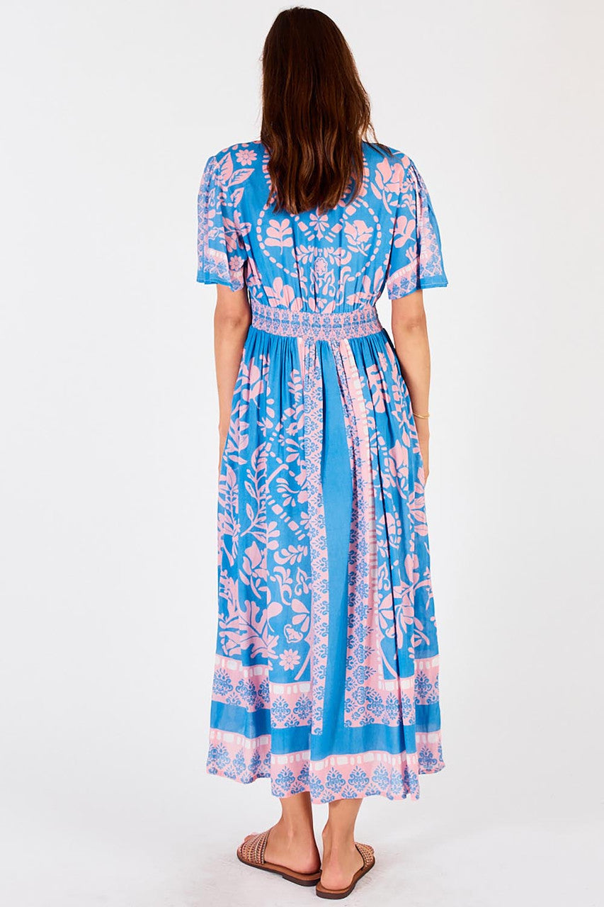 Carara Midi Dress in Blue