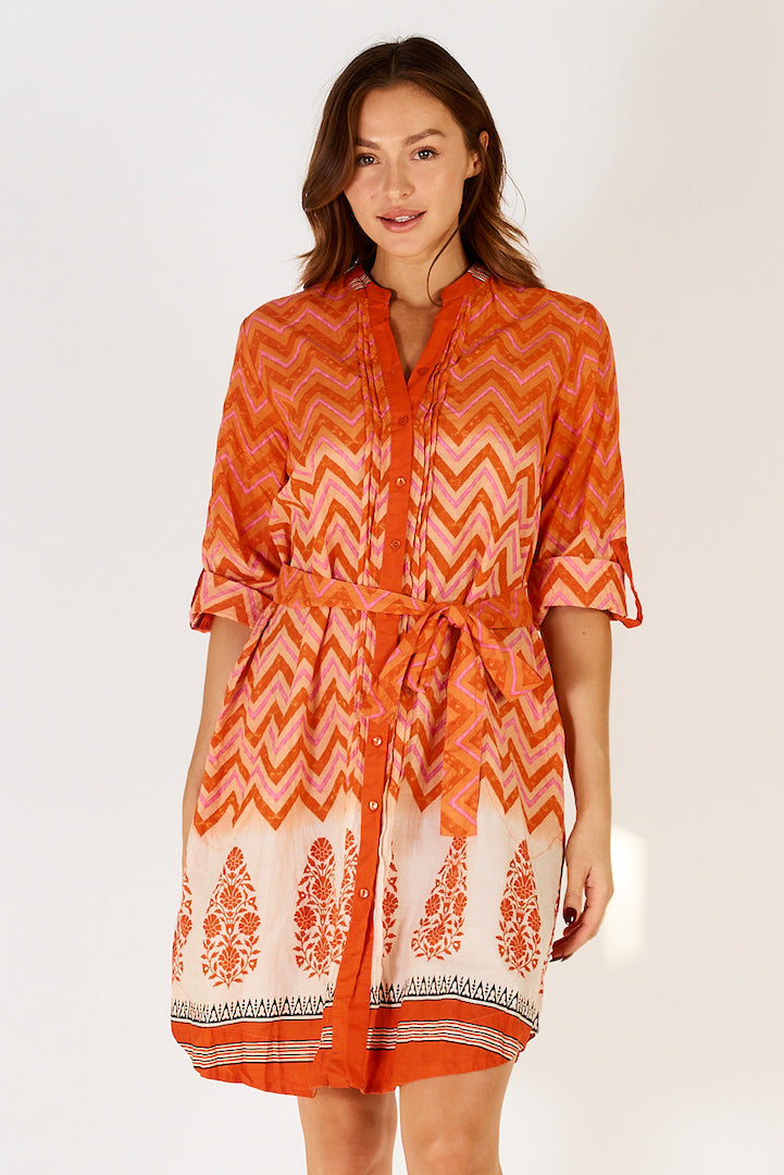 Alex Shirtmaker Dress in Flame
