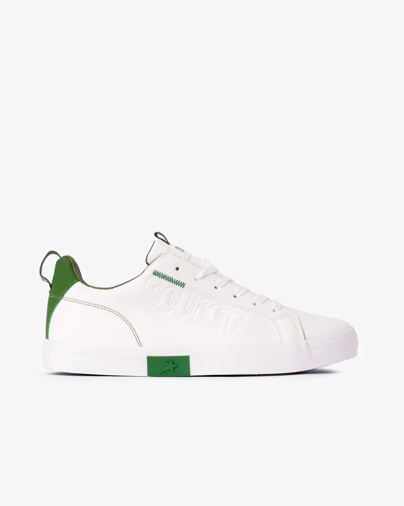 Hollywood Sneakers in White Mono / Moss Green