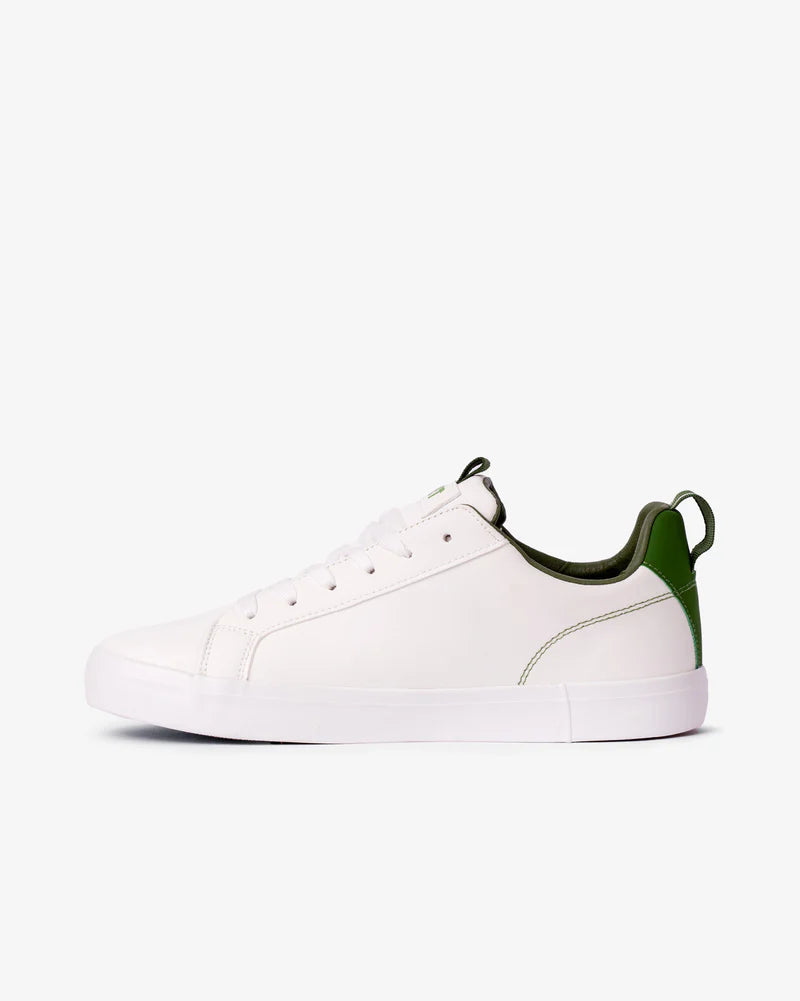 Hollywood Sneakers in White Mono / Moss Green