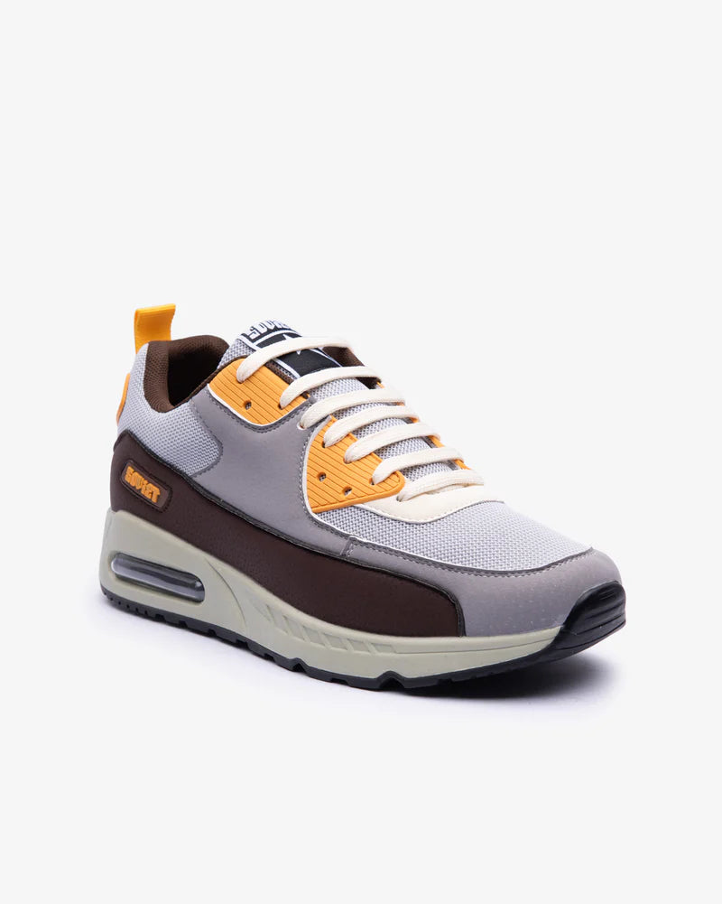 Kirk Sneakers in Grey / Chocolate / Light Orange / Cement