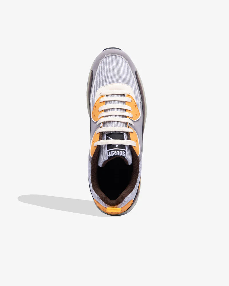 Kirk Sneakers in Grey / Chocolate / Light Orange / Cement