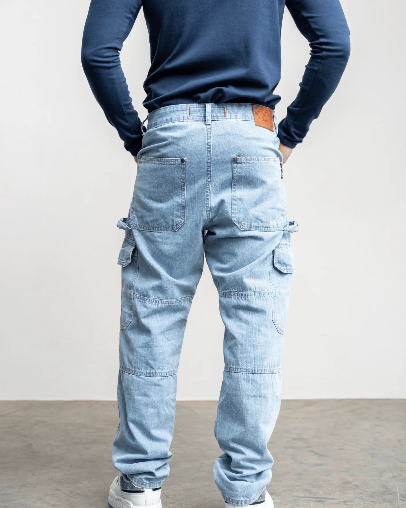 Rhythm Cargo Denim in Light Indigo