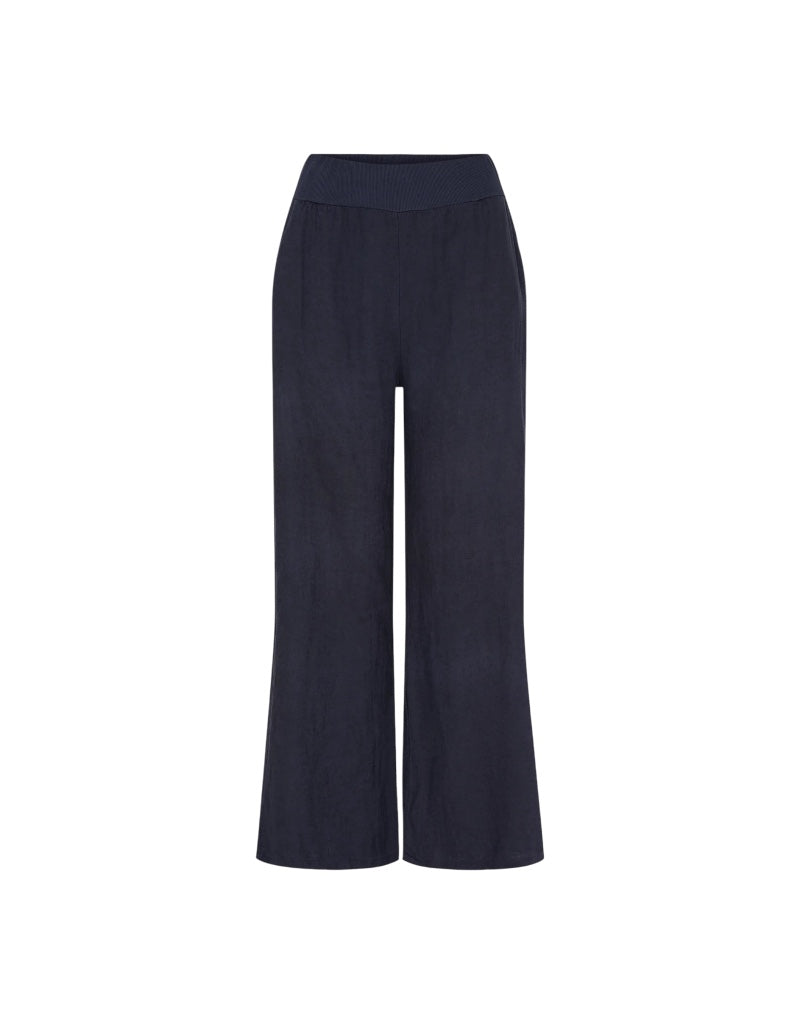 Anette Linen Pants in Navy