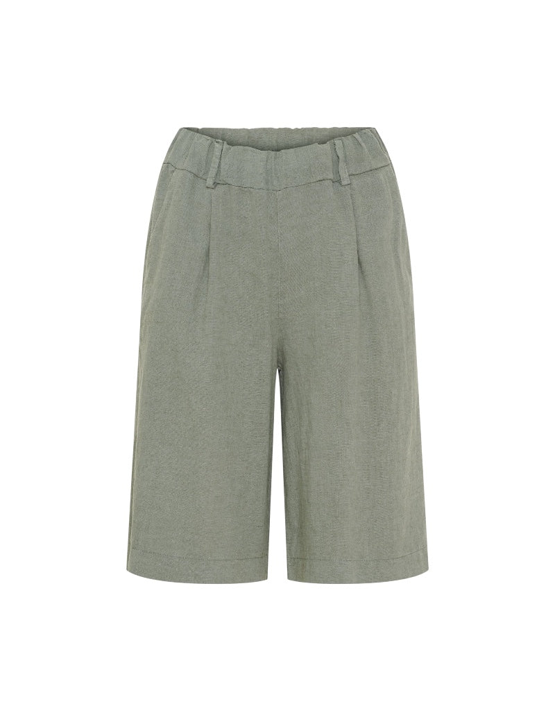 Jessica Linen Shorts in Military