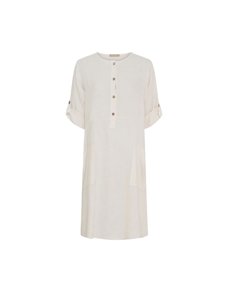 Mariella Linen Pocket Dress in Sabbia