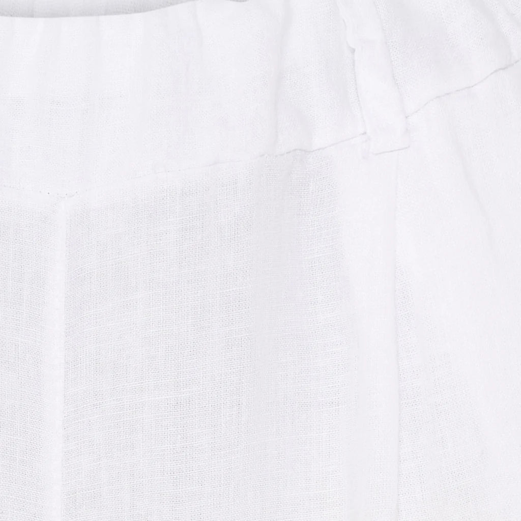 Jessica Linen Shorts in Optical White
