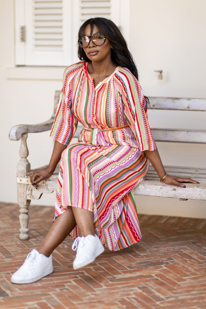 Mandarin Kaftan in Candy Carnival