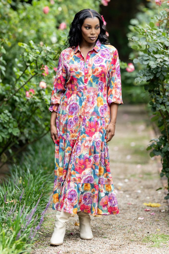 Tiered Floral Dress