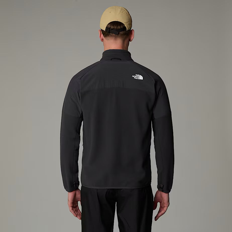 Glacier Heavyweight Full Zip Jacket in Asphalt Grey / TNF Black