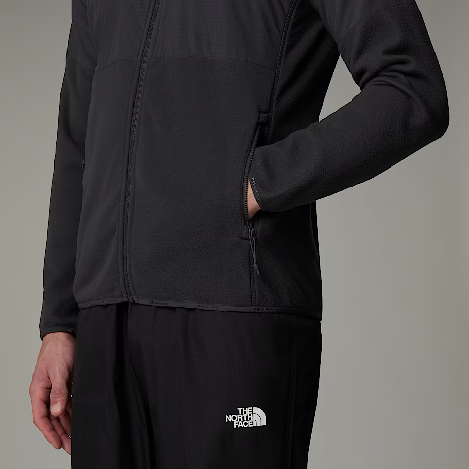 Glacier Heavyweight Full Zip Jacket in Asphalt Grey / TNF Black