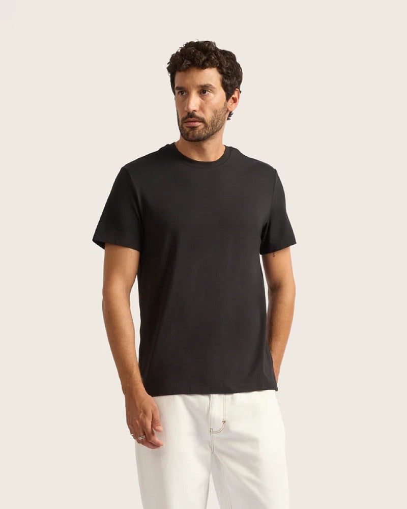 Bamboo Crew Neck T-Shirt in Black