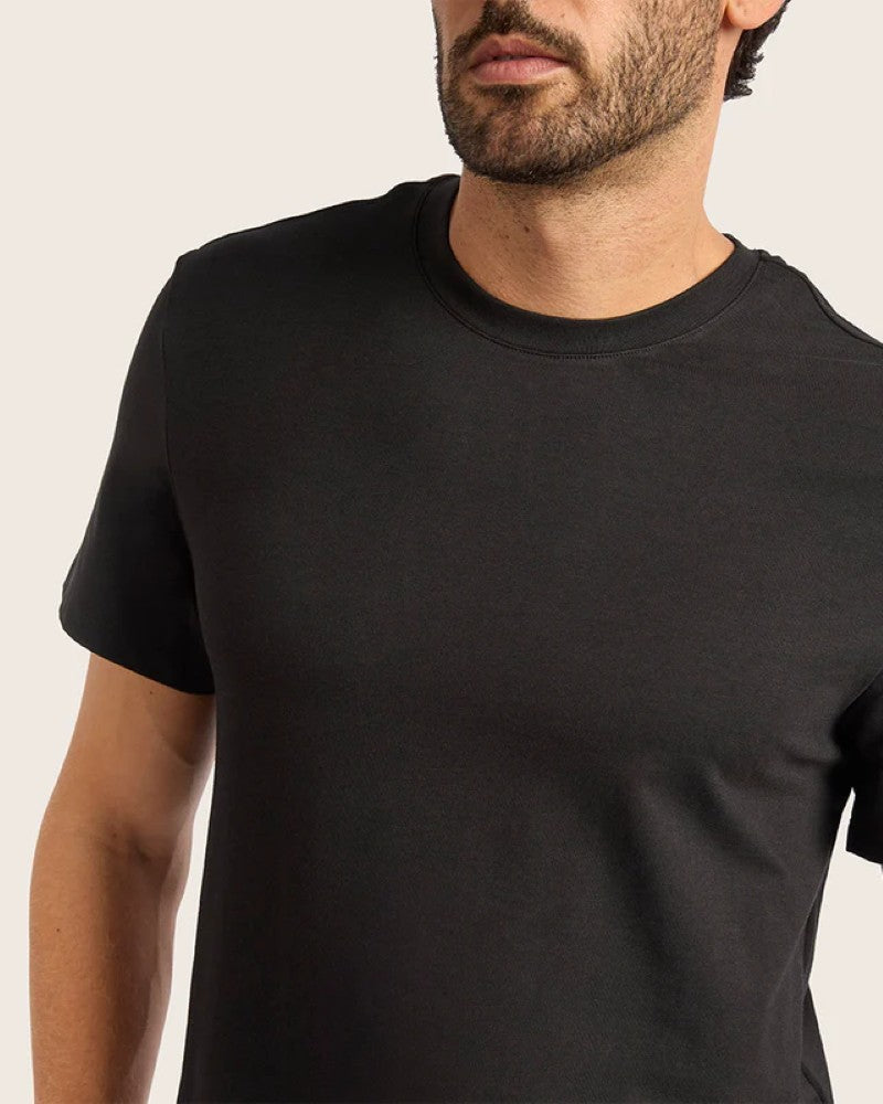 Bamboo Crew Neck T-Shirt in Black