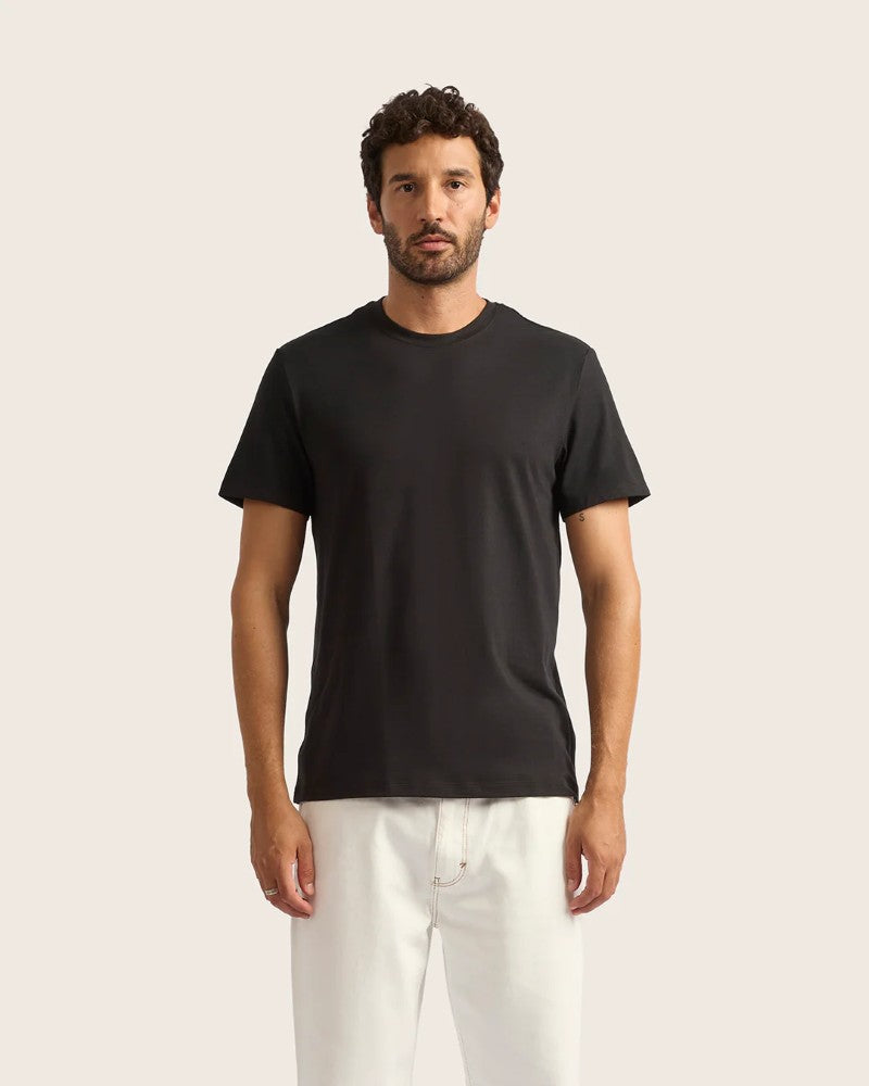 Bamboo Crew Neck T-Shirt in Black
