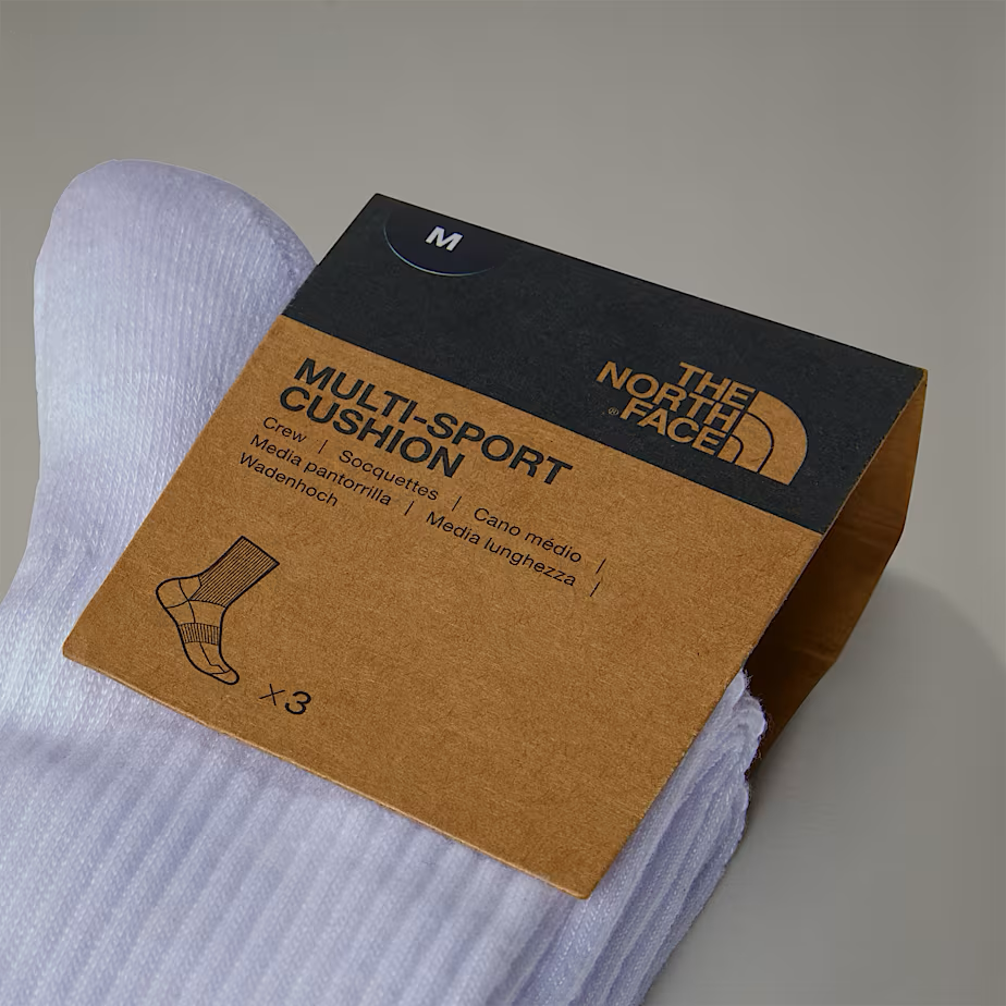 Sport Cushion Crew Socks in TNF White