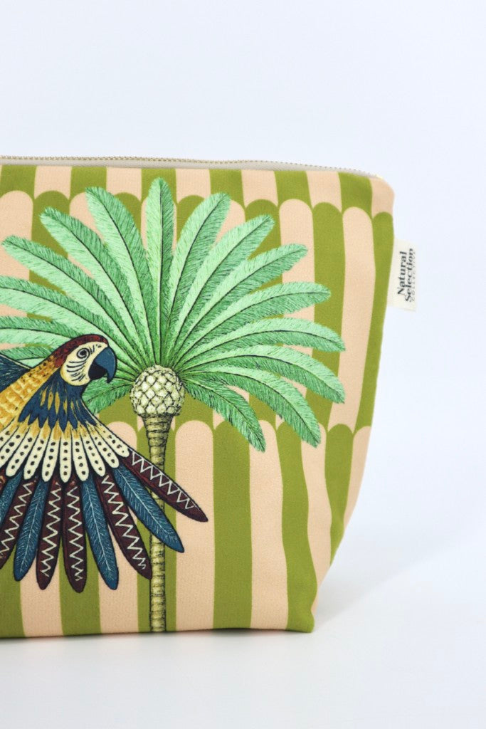 Large Velvet Makeup Bag in Bombay Gardens