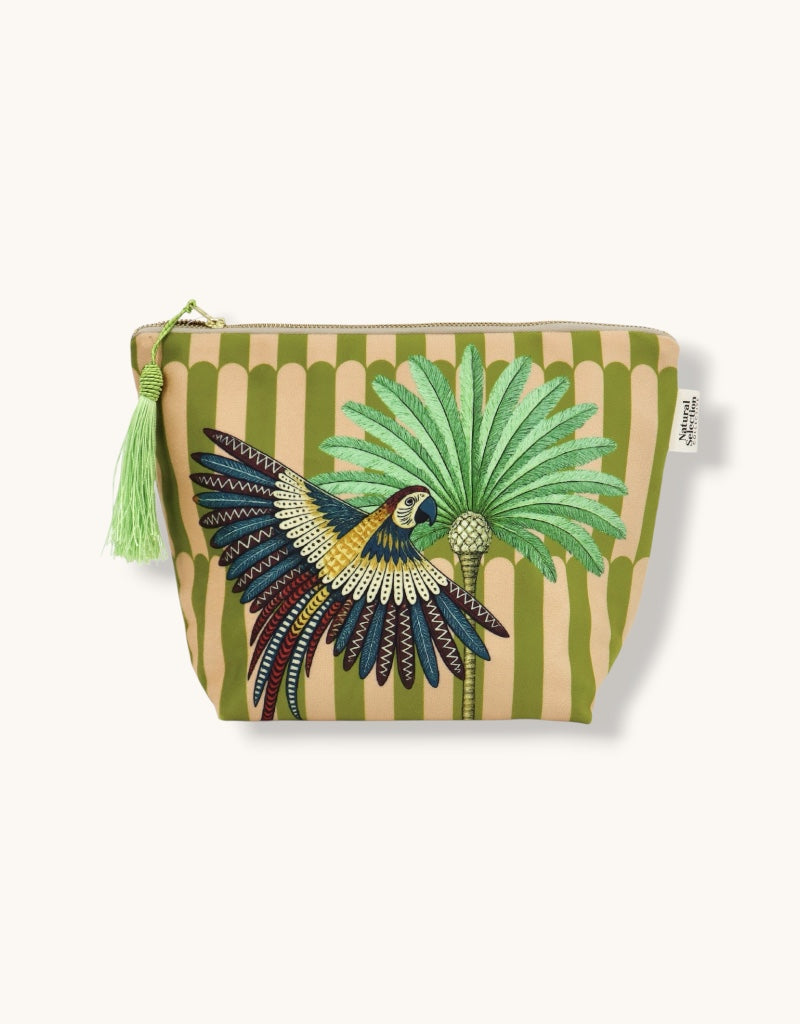 Large Velvet Makeup Bag in Bombay Gardens