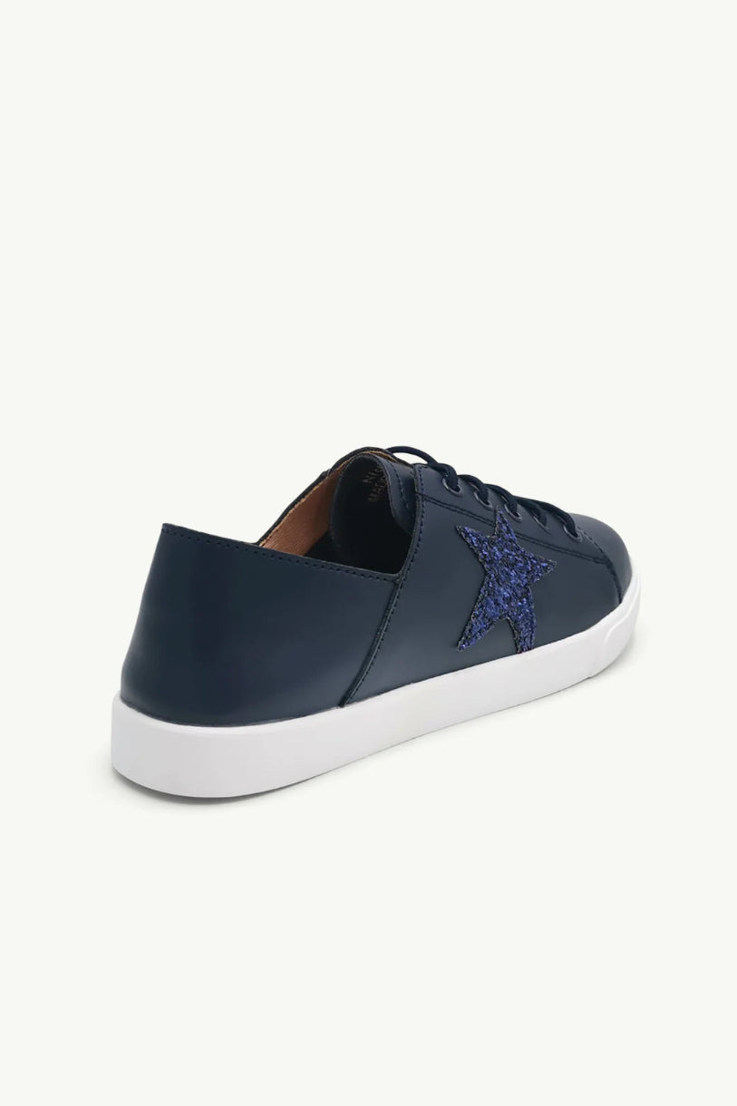 Vicki Leather Sneaker in Navy