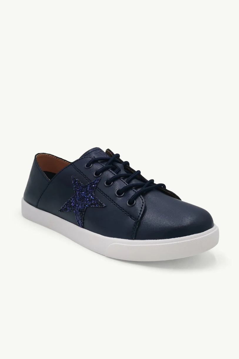 Vicki Leather Sneaker in Navy