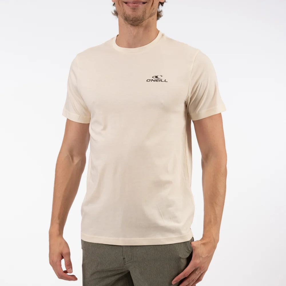 Blue Drift SS Tee in White