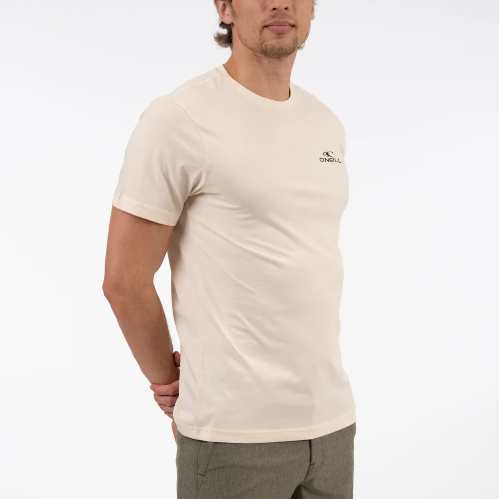Blue Drift SS Tee in White